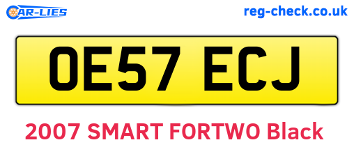 OE57ECJ are the vehicle registration plates.