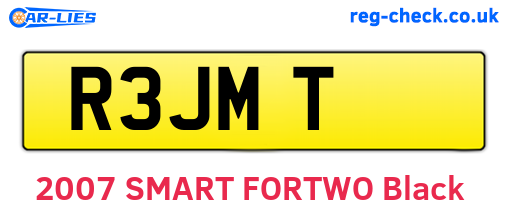R3JMT are the vehicle registration plates.