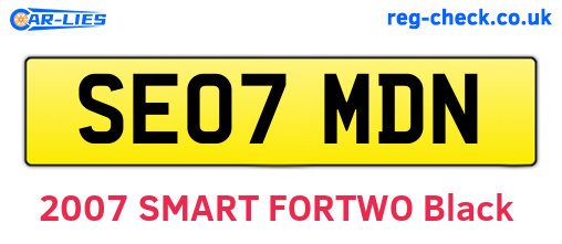 SE07MDN are the vehicle registration plates.
