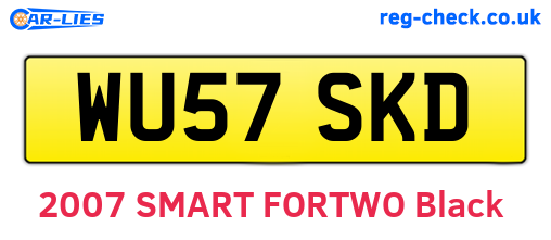 WU57SKD are the vehicle registration plates.