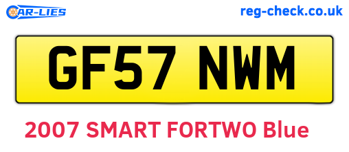 GF57NWM are the vehicle registration plates.