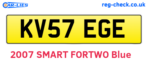 KV57EGE are the vehicle registration plates.