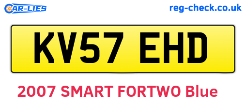 KV57EHD are the vehicle registration plates.