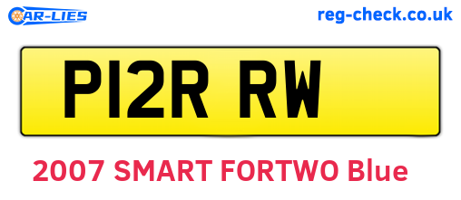 P12RRW are the vehicle registration plates.