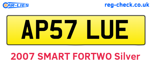 AP57LUE are the vehicle registration plates.