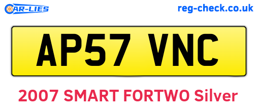 AP57VNC are the vehicle registration plates.