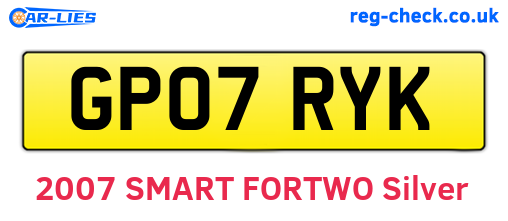 GP07RYK are the vehicle registration plates.