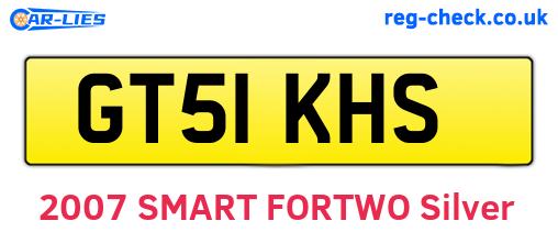 GT51KHS are the vehicle registration plates.