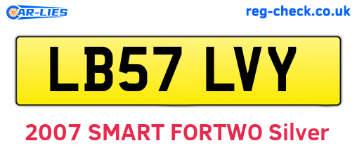 LB57LVY are the vehicle registration plates.