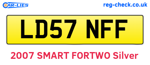 LD57NFF are the vehicle registration plates.