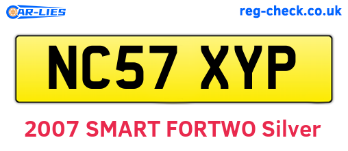 NC57XYP are the vehicle registration plates.