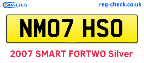 NM07HSO are the vehicle registration plates.