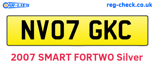 NV07GKC are the vehicle registration plates.