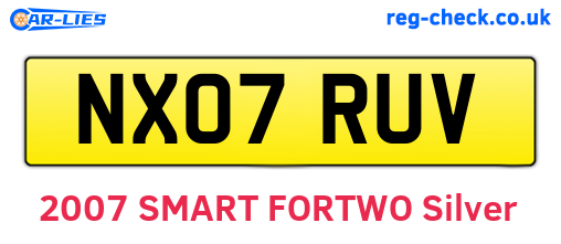 NX07RUV are the vehicle registration plates.