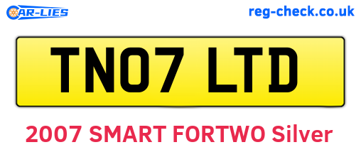 TN07LTD are the vehicle registration plates.