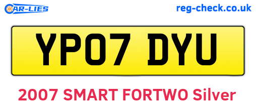 YP07DYU are the vehicle registration plates.