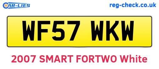 WF57WKW are the vehicle registration plates.