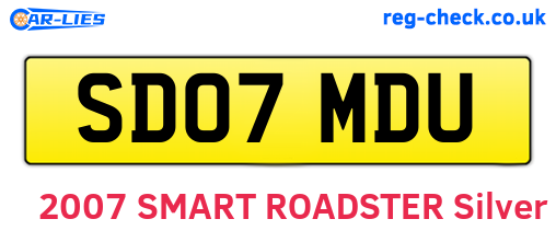 SD07MDU are the vehicle registration plates.