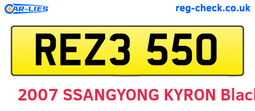 REZ3550 are the vehicle registration plates.