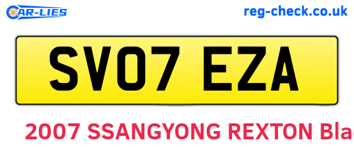 SV07EZA are the vehicle registration plates.