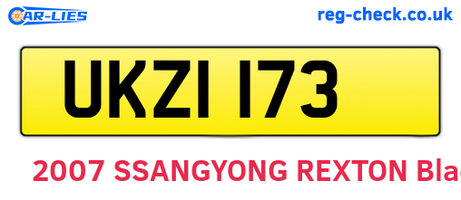 UKZ1173 are the vehicle registration plates.
