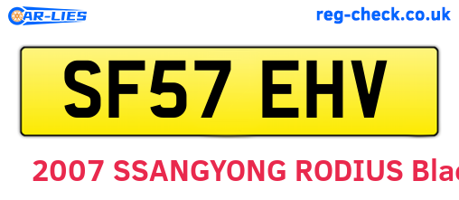SF57EHV are the vehicle registration plates.