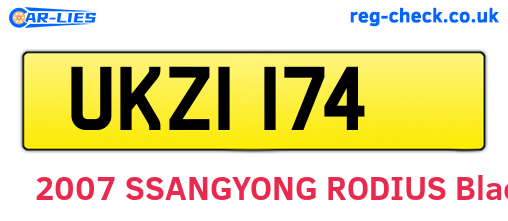 UKZ1174 are the vehicle registration plates.