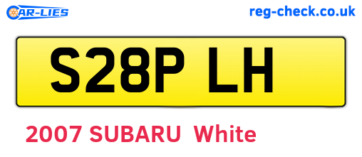 S28PLH are the vehicle registration plates.