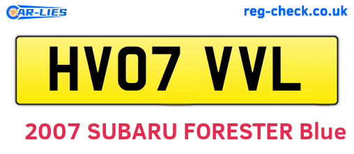 HV07VVL are the vehicle registration plates.