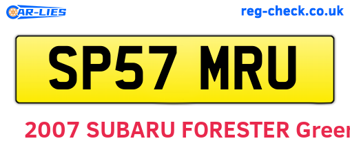SP57MRU are the vehicle registration plates.