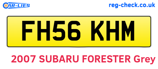 FH56KHM are the vehicle registration plates.