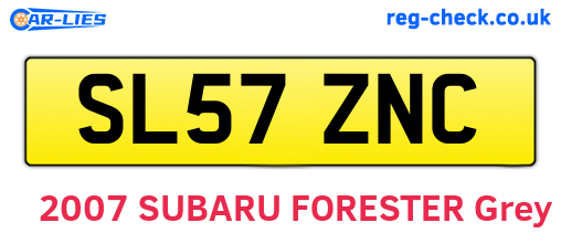 SL57ZNC are the vehicle registration plates.