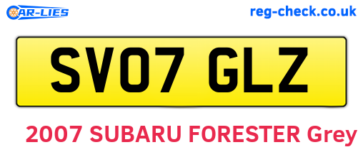 SV07GLZ are the vehicle registration plates.