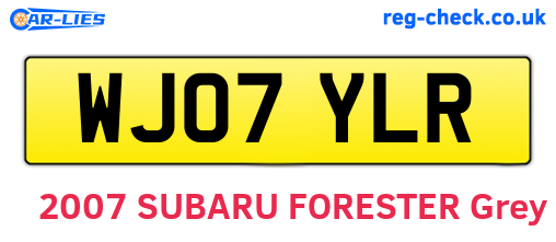 WJ07YLR are the vehicle registration plates.