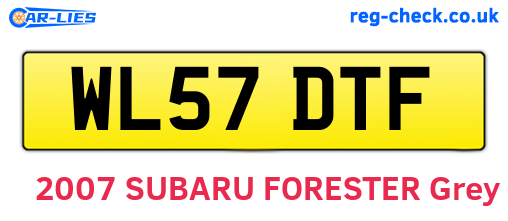 WL57DTF are the vehicle registration plates.