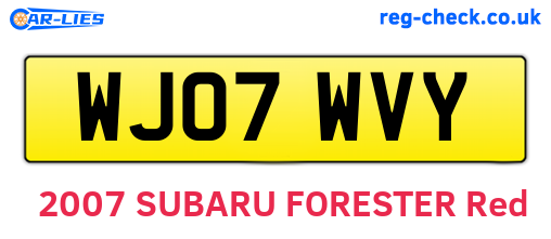 WJ07WVY are the vehicle registration plates.