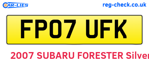 FP07UFK are the vehicle registration plates.