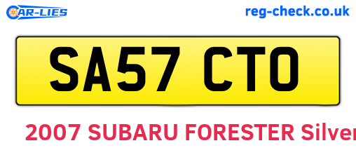 SA57CTO are the vehicle registration plates.