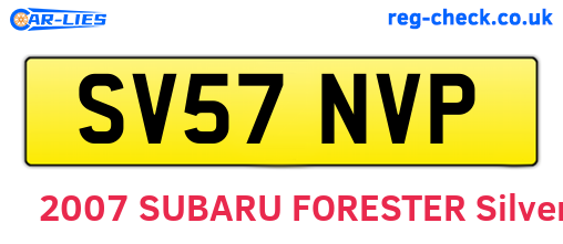 SV57NVP are the vehicle registration plates.