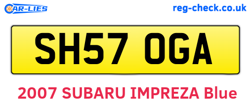 SH57OGA are the vehicle registration plates.