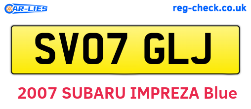 SV07GLJ are the vehicle registration plates.