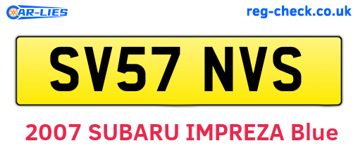 SV57NVS are the vehicle registration plates.