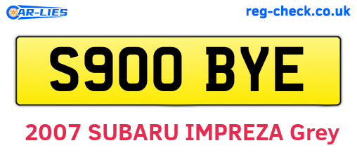 S900BYE are the vehicle registration plates.