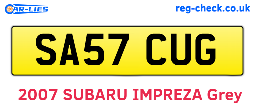 SA57CUG are the vehicle registration plates.