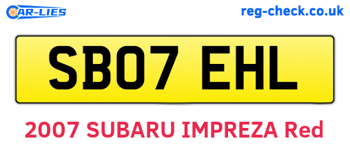 SB07EHL are the vehicle registration plates.