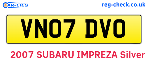 VN07DVO are the vehicle registration plates.