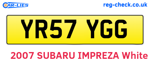 YR57YGG are the vehicle registration plates.