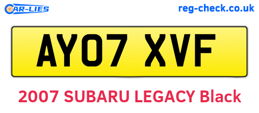 AY07XVF are the vehicle registration plates.
