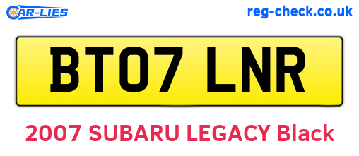 BT07LNR are the vehicle registration plates.