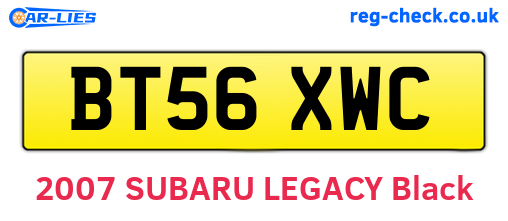 BT56XWC are the vehicle registration plates.